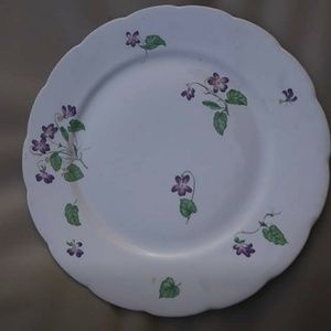 Lenox purple violets white China plates -